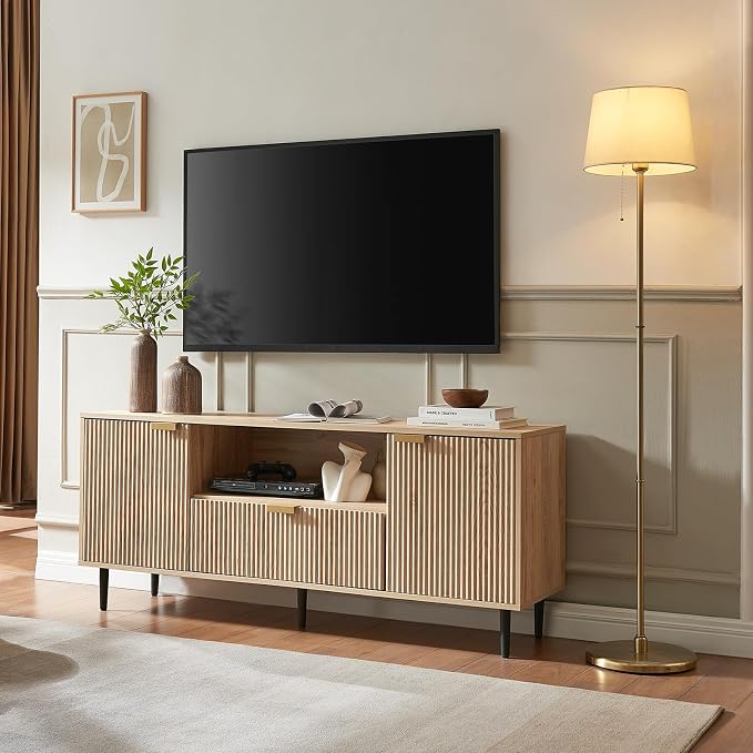 Okvnbjk Modern TV Stand for 65 Inch TV, TV Consoles for Living Room, Media by Okvnbjk