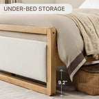 KISLOT 3 Pieces Bedroom Set, Wood Bed Frame - Image 6