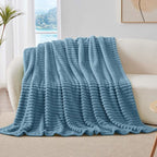 BEDELITE Striped Fleece Throw Blanket, Soft Cozy, Lightweight Warm, Machine - Image 8