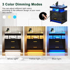 HNEBC Auto LED Nightstand Set of 2, Smart Night Stand - Image 6