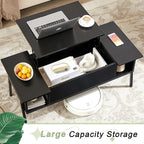 VECELO Wood Lift Top Coffee Table - Image 3