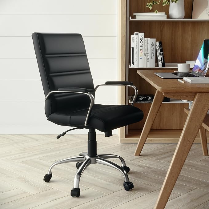 Flash Furniture Whitney Mid-Back Swivel LeatherSoft Desk Chair - Image 2