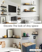 BAYKA Floating Shelves for Wall, 22.5 inches Black Wall Shelves for Bathroom - Image 7