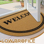 OLANLY Half Circle Front Door Mat, Low Profile Doormat, Stain and Fade Resistant - Image 3