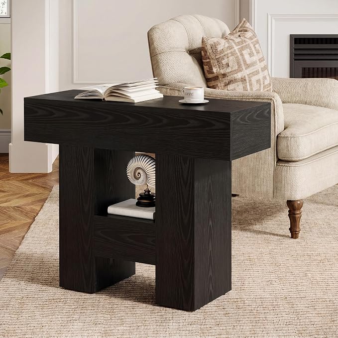 Tribesigns Farmhous End Table, 2-Tier Narrow Side Table - Image 4