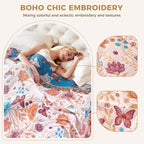 LUTBM Boho Throw Blanket for Bed Cotton Summer Blankets Twin Size for Bedroom - Image 4