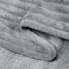 BEDELITE 3D Ribbed Jacquard Grey Blankets Queen Size - Image 4