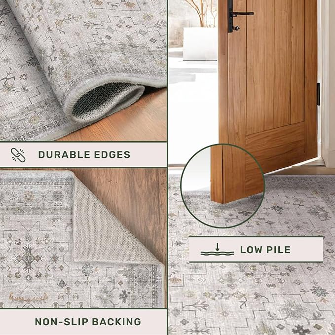Washable Neutral Kitchen Rug - Image 5