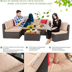 Vongrasig 6 Piece Patio Furniture Set, Small Outdoor Sectional Sofa Couch - Image 4