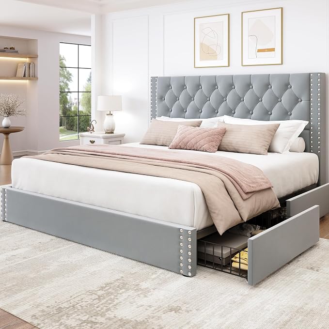 LARMACE King Size Bed Frame by LARMACE