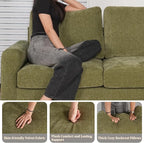 EASE MOOSE 70.6" Modern Deep Seat Loveseat Couch, Soft Chenille Sofa - Image 6