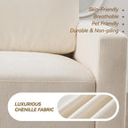 110.6" L Shaped Modular Sectional Sofa Modern Chenille Comfy Couch - Image 9