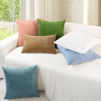 CaliTime Decorative Couch Throw Pillow Covers 16 X 16 Inches Smoke Blue | Pack - Image 4