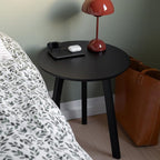 Round End Table Side Table 100% Solid Wood Occasional Table Minimal - Image 5