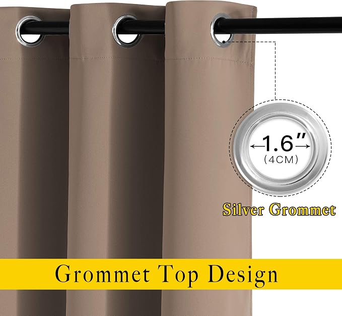 NICETOWN Light Reducing Grommet Curtains - Image 2
