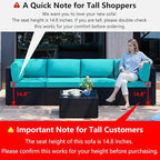 5 Piece Outdoor Patio Furniture Set, All Weather Conversation Set - Image 2