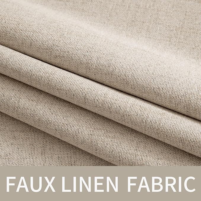 MIULEE 100% Blackout Linen Curtains - Image 5