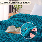 L'AGRATY Chunky Knit Throw Blanket - Image 3