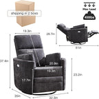 Power Recliner, Nursery Swivel Rocking Glider Chair - Image 2