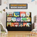 SpaceAid 3-Tier Scalloped Bookshelf, Montessori Bookcase - Image 5