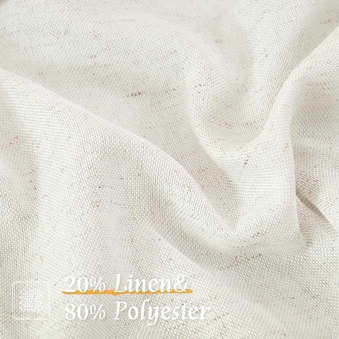 Natural Linen 63 Inch Length Curtains - Image 2