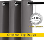 NICETOWN Bedroom Blackout 102 inch Curtains - Image 3