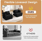 Korser Folding Convertible Sofa Bed, Corduroy Upholstered Boneless Couch - Image 9