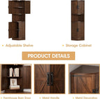 Vabches 64.8" Tall Farmhouse Corner Cabinet - Image 4