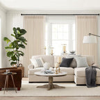 Topfinel 102 Inch Curtains 2 Panels Set, Two Packs Pinch Pleat Back Tab Linen - Image 7