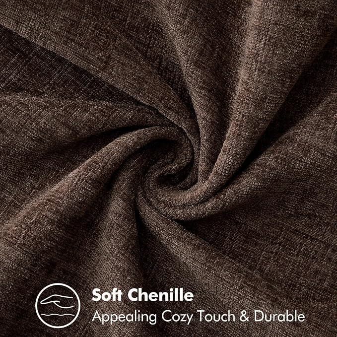 MIULEE Decorative Lumbar Throw Pillow Covers 12x20 Inch Dark Brown 2 Pack | - Image 3