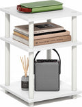 Furinno Turn-N-Tube Side Table, 3-Tier Square Modern End Table, Toolless Open by Furinno-FitsYourSpaceFitsYourBudget