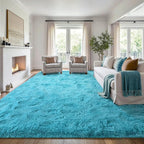 Noahas 8x10 Extra Large Blue Fluffy Soft Area Rug Non-Slip - Image 3