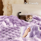 L'AGRATY Faux Rabbit Fur Throw Blanket - Image 7