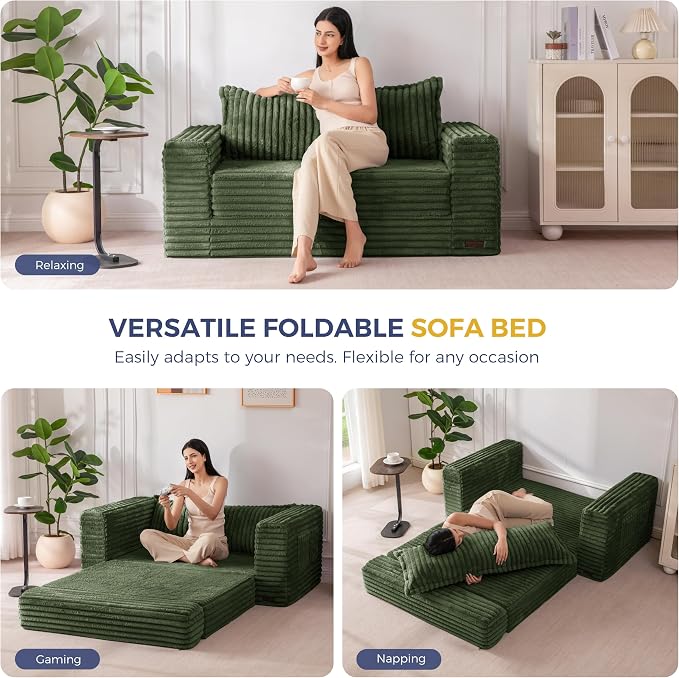 MAXYOYO Convertible Sofa Bed, 2 in 1 Folding Couch Bed - Image 4