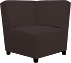 Easy-Going Stretch Soft Sectional Corner Sofa Couch Slipcover Chocolate | by Easy-Going