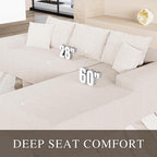 105" Convertible Sectional Couch - Image 4