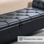 67" Storage Bench for Bedroom, End of King Size Benches - Image 9