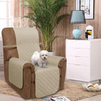 U-NICE HOME Reversible 23''Recliner Small Chair Cover, Sand/Beige | Recliner - Image 2