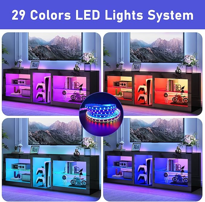 chartustriable LED TV Stands W/Power Outlet - Image 5