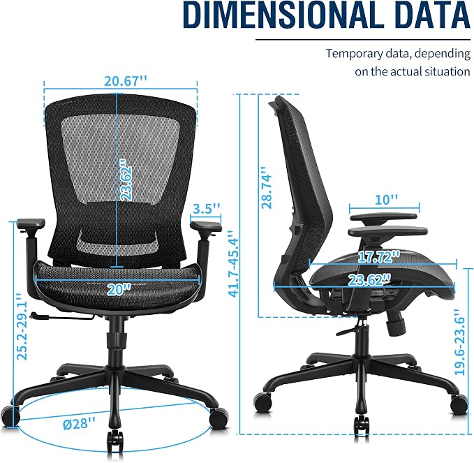 ELABEST Ergonomic Mesh Office Chair, Comfy Computer Desk Chair - Image 3