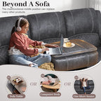 Yolsali 3-Seater Recliner Sofa, Manual Reclining Couch - Image 3
