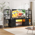 Yenlure LED TV Stand Bookshelf Combo by CREATEDFORSMARTHOMES