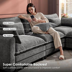 Marsail Modular Sectional Sofa 110.6" U-Shaped Modern Comfy Cloud Couch - Image 3