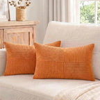 Fancy Homi 2 Packs Burnt Orange Lumbar Decorative Throw Pillow Covers 12x20 Inch - Image 7