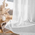 MIULEE White Linen Curtains 108 Inch Long 2 Panels - Image 7
