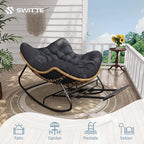 SWITTE Outdoor Papasan Rocking Chair - Image 3