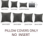 Fancy Homi 2 Packs Dark Gray Decorative Throw Pillow Covers 18x18 Inch - Image 8