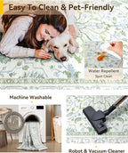 RELEANY Washable Area Rug, Square 8'x8', Water Repellent, Pet Friendly - Image 4