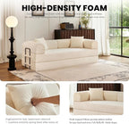 79'' Folding Convertible Sofa, Corduroy Modular Floor Couch - Image 4
