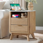 T4TREAM Fluted Nightstand Set of 2 - Image 2